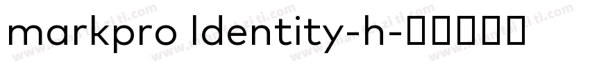markpro ldentity-h字体转换
